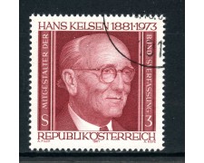 1981 - AUSTRIA - HANS KELSEN - USATO - LOTTO/28236
