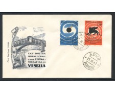 1962 - REPUBBLICA - MOSTRA DEL CINEMA - BUSTA FDC - LOTTO/28562 1962 - REPUBBLICA - MOSTRA DEL CINEMA - BUSTA FDC - LOTTO/28562