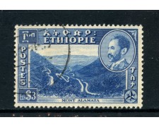 1947 - ETHIOPIA- 3d. BLU HAILE SELASSIE - USATO - LOTTO/28726 1947 - ETHIOPIA- 3d. BLU HAILE SELASSIE - USATO - LOTTO/28726