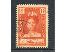 1928/30 - CURACAO - 6c. ROSSO ARANCIO - USATO - LOTTO/28818 1928/30 - CURACAO - 6c. ROSSO ARANCIO - USATO - LOTTO/28818