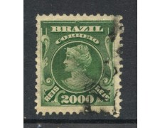 1906 - BRASILE - 2000r. VERDE - USATO - LOTTO/28849 1906 - BRASILE - 2000r. VERDE - USATO - LOTTO/28849