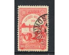 1908 - BRASILE - 100r. Expo di RIO - USATO - LOTTO/28850 1908 - BRASILE - 100r. Expo di RIO - USATO - LOTTO/28850