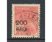 1933 - BRASILE - SOPRASTAMPATO 200 SU 300r. ROSA - USATO - LOTTO/28875 1933 - BRASILE - SOPRASTAMPATO 200 SU 300r. ROSA - USATO - LOTTO/28875