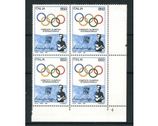 1994 - LOTTO/7048Q - REPUBBLICA - COMITATO OLIMPICO - QUARTINA NUOVI 1994 - LOTTO/7048Q - REPUBBLICA - COMITATO OLIMPICO - QUARTINA NUOVI