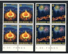 1981 - LOTTO/8012Q - SAN MARINO - EUROPA 2V. QUARTINE NUOVI 1981 - LOTTO/8012Q - SAN MARINO - EUROPA 2V. QUARTINE NUOVI