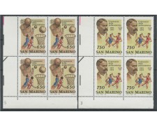 1991 - LOTTO/8115Q - SAN MARINO - CENTENARIO PALLACANESTRO - QUARTINE NUOVI