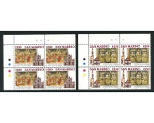 1995 - LOTTO/8154QN - SAN MARINO - BASILICA SANTA CROCE - QUARTINE NUOVI 1995 - LOTTO/8154QN - SAN MARINO - BASILICA SANTA CROCE - QUARTINE NUOVI