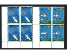1999 - LOTTO/8201QN - SAN MARINO - VOLO LIBERO - QUARTINE NUOVI