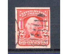 1903 - LBF/2960 - STATI UNITI - 2c. WASHINGTON NON DENTELLATO - USATO 1903 - LBF/2960 - STATI UNITI - 2c. WASHINGTON NON DENTELLATO - USATO