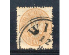 1863 - LOTTO/AUS26U - AUSTRIA - 15 k. BISTRO - USATO 1863 - LOTTO/AUS26U - AUSTRIA - 15 k. BISTRO - USATO