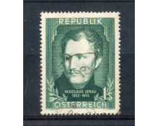 1952 - LOTTO/AUS815U - AUSTRIA - NIKOLAUS LENAU - USATO