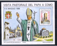 1996 - LBF/3779 - ITALIA -  VISITA DEL PAPA A COMO FOGLIETTO ERINNOFILO