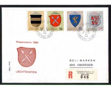 1965 - LBF/4116 - LIECHTENSTEIN - STEMMI NOBILIARI - BUSTA FDC 1965 - LBF/4116 - LIECHTENSTEIN - STEMMI NOBILIARI - BUSTA FDC