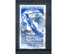 1952 - LOTTO/10322U - TRIESTE A - 25 LIRE MOSTRA D'OLTREMARE USATO