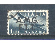 1947 - LOTTO/10394U - TRIESTE A - 1 LIRA POSTA AEREA USATO