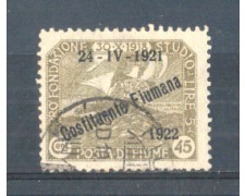 1922 - LOTTO/FIU168U - FIUME - 45c. OLIVA USATO
