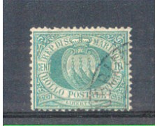 1892/94 - LOTTO/ RSM14U - SAN MARINO - 10c. VERDE LING.