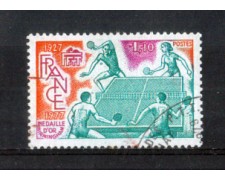 1977 - LOTTO/FRA1961U - FRANCIA - TENNIS TAVOLO - USATO 1977 - LOTTO/FRA1961U - FRANCIA - TENNIS TAVOLO - USATO