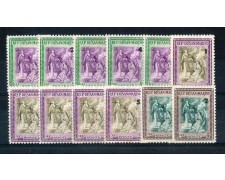1947 - LOTTO/RSM329CPL - SAN MARINO - ALBERONIANA SOPRASTAMPATA 12v. LING.