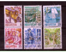 1986 - LOTTO/SVI1255CPU - SVIZZERA - TRASPORTI POSTALI 6v. - USATI
