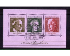 1969 - LOTTO/GFBF4UF - GERMANIA - FOTO ALLE DONNE FOGLIETTO - FDC 1969 - LOTTO/GFBF4UF - GERMANIA - FOTO ALLE DONNE FOGLIETTO - FDC