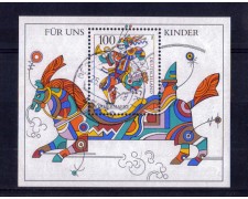 1996 - LOTTO/GFBF34U - GERMANIA - PER NOI BAMBINI FOGLIETTO - USATO 1996 - LOTTO/GFBF34U - GERMANIA - PER NOI BAMBINI FOGLIETTO - USATO