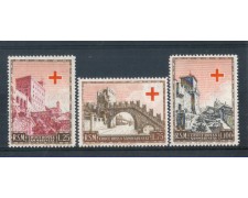 1951 - LOTTO/5659CPL - SAN MARINO - PRO CROCE ROSSA 3v. LING. 1951 - LOTTO/5659CPL - SAN MARINO - PRO CROCE ROSSA 3v. LING.