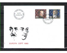 1980 - LOTTO/SVI1105FDC - SVIZZERA - EUROPA 2v. - BUSTA FDC 1980 - LOTTO/SVI1105FDC - SVIZZERA - EUROPA 2v. - BUSTA FDC
