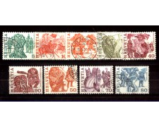 1977 - LOTTO/SVI1041CPU - SVIZZERA - TRADIZIONI POPOLARI 9v. - USATI