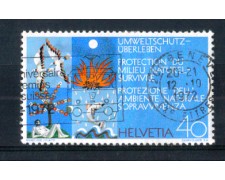 1972 - LOTTO/SVI908U - SVIZZERA - 40c. PROTEZIONE AMBIENTE - USATO