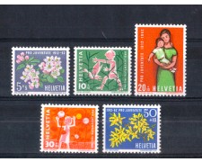 1962 - LOTTO/SVI704CPN - SVIZZERA - PRO JUVENTUTE 5v. - NUOVI 1962 - LOTTO/SVI704CPN - SVIZZERA - PRO JUVENTUTE 5v. - NUOVI