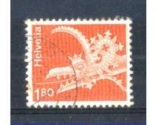 1973 - LOTTO/SVI820U - SVIZZERA - 1,80 Fr. DRAGONE - USATO