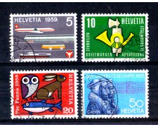 1959 - LOTTO/SVI624U - SVIZZERA - PROPAGANDA 4v. - USATI 1959 - LOTTO/SVI624U - SVIZZERA - PROPAGANDA 4v. - USATI