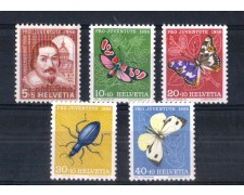 1956 - LOTTO/SVI585CPN - SVIZZERA - PRO JUVENTUTE 5v. - NUOVI 1956 - LOTTO/SVI585CPN - SVIZZERA - PRO JUVENTUTE 5v. - NUOVI