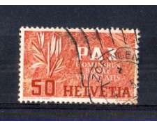 1945 - LOTTO/SVI410U - SVIZZERA - 50 cent. PAX - USATO 1945 - LOTTO/SVI410U - SVIZZERA - 50 cent. PAX - USATO