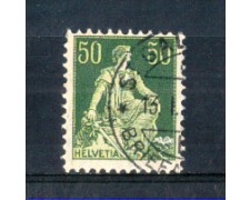 1908 - LOTTO/SVI124U- SVIZZERA - 50c. VERDE - USATO 1908 - LOTTO/SVI124U- SVIZZERA - 50c. VERDE - USATO