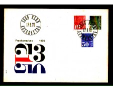 1970 - LOTTO/863FDC - SVIZZERA - CIFRA 3v. - BUSTA FDC 1970 - LOTTO/863FDC - SVIZZERA - CIFRA 3v. - BUSTA FDC