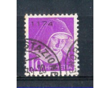 1935 - LOTTO/SVIFR14ABU - SVIZZERA - 10c. FRANCHIGIA - USATO