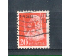 1935 - LOTTO/SVIFR15AAU - SVIZZERA - 20c. FRANCHIGIA - USATO
