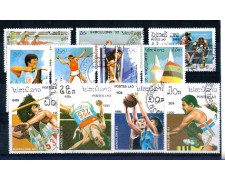 1989/91 - LOTTO/LAOS1 - LAOS - OLIMPIADI DI BARCELLONA 1992 - 11 VALORI USATI. 1989/91 - LOTTO/LAOS1 - LAOS - OLIMPIADI DI BARCELLONA 1992 - 11 VALORI USATI.