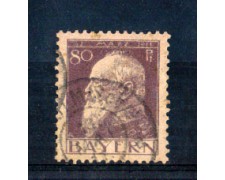 BAVIERA - 1911 - LOTTO/5173 - 80p. VIOLETTO I° TIPO - USATO BAVIERA - 1911 - LOTTO/5173 - 80p. VIOLETTO I° TIPO - USATO