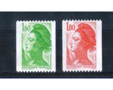 1982 - LOTTO/FRA2223CPN - FRANCIA - LIBERTA' DA ROTOLI 2v. - NUOVI 1982 - LOTTO/FRA2223CPN - FRANCIA - LIBERTA' DA ROTOLI 2v. - NUOVI