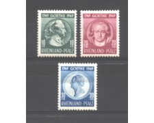 GERMANIA - RENANIA P. - 1949 - LOTTO/REPAL47CPN - GOETHE - NUOVI GERMANIA - RENANIA P. - 1949 - LOTTO/REPAL47CPN - GOETHE - NUOVI