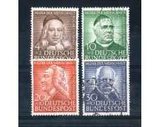 1953 - LBF/2452 - GERMANIA FEDERALE - BENEFICENZA 4v. - USATI 1953 - LBF/2452 - GERMANIA FEDERALE - BENEFICENZA 4v. - USATI