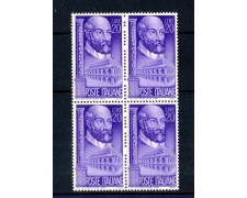 1949 - LOTTO/REP608NQ - REPUBBLICA - 20 LIRE ANDREA PALLADIO  QUARTINA - NUOVA