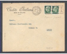1938 - LOTTO/10783 - REGNO - 25 CENT. CON PERFORAZIONE C.I. SU BUSTA 1938 - LOTTO/10783 - REGNO - 25 CENT. CON PERFORAZIONE C.I. SU BUSTA