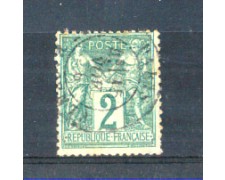 1876/81 - LOTTO/FRA74U1 - FRANCIA - 2c. VERDE - USATO 1876/81 - LOTTO/FRA74U1 - FRANCIA - 2c. VERDE - USATO