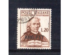 1950 - LOTTO711026 - TRIESTE A - 20 LIRE L.ANTONIO MURATORI - USATO