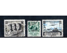 1952 - LOTTO/11055 - TRIESTE A - FORZE ARMATE 3v. - USATI