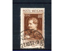 1936 - LOTTO/11278 - VATICANO - 80c. STAMPA CATTOLICA - USATO